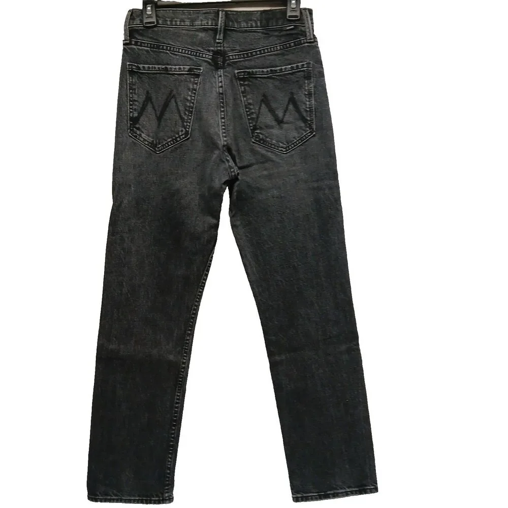 MOTHER Superior The Tomcat Ankle Jeans Wash on The Fly Black High Rise Size 27